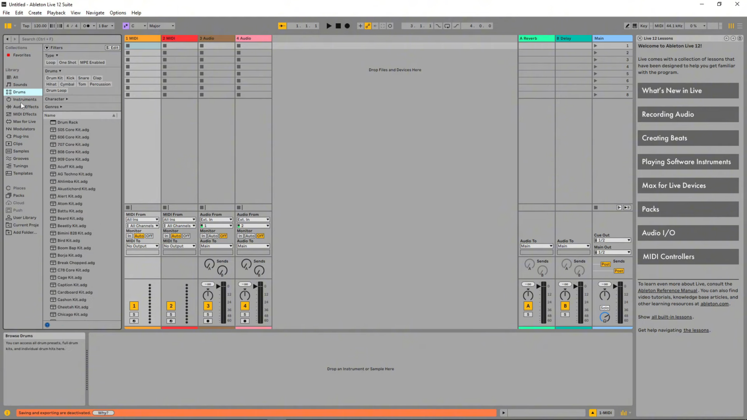 Interface Ableton Live Suite