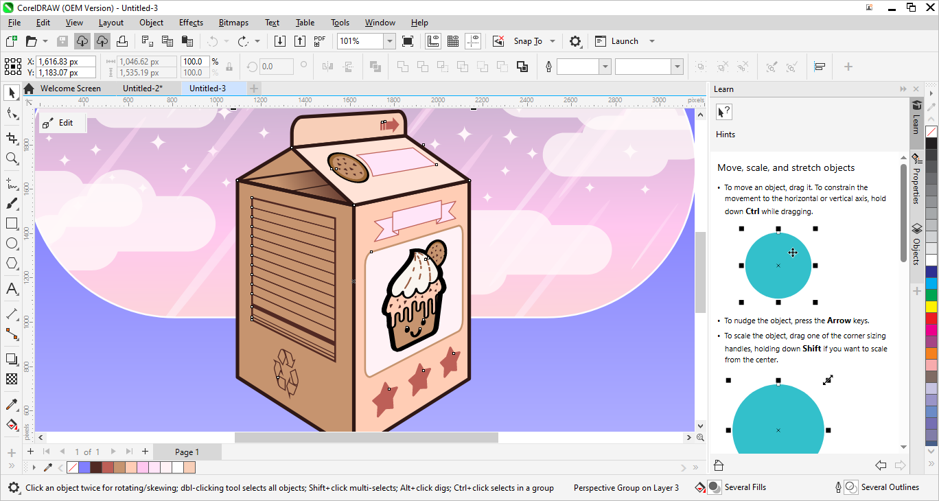 Interface CorelDRAW 2025