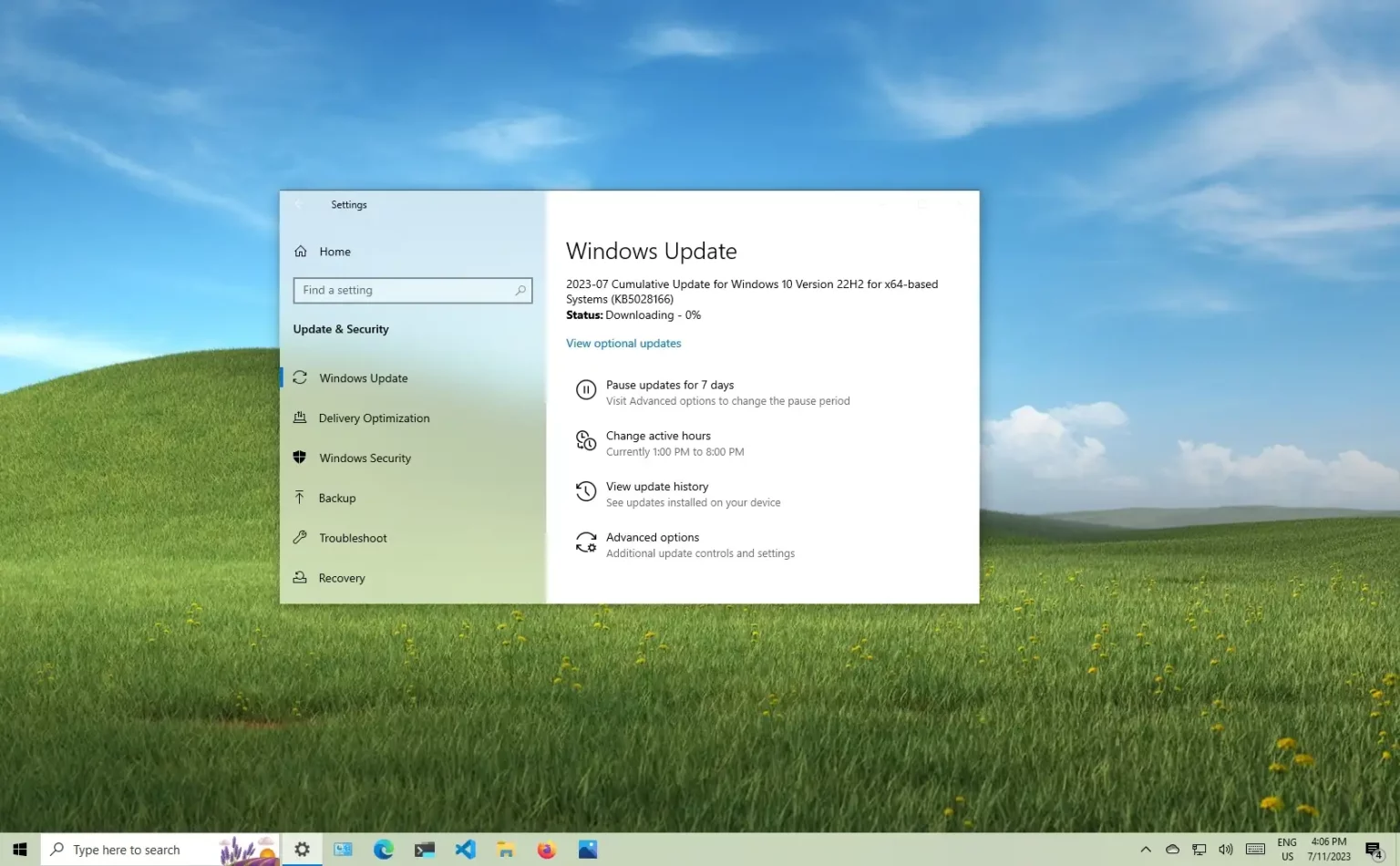 Interface Windows 10